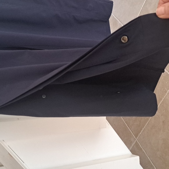 Athleta Tribeca Wide Leg Crop Snap side pants sz O Navy Very Nice - Picture 3 of 11